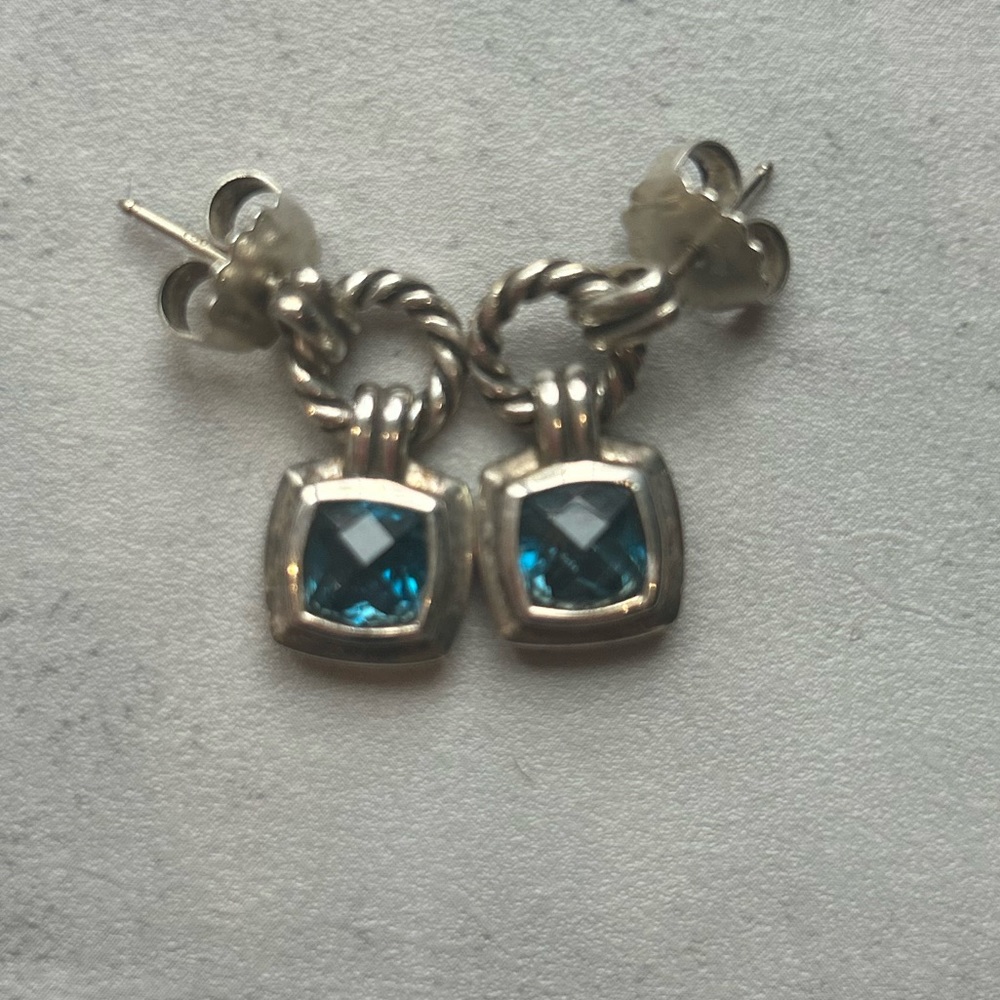 David Yurman Blue Topaz earrings
